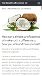 Mobile Screenshot of coconut-oil-benefits.net